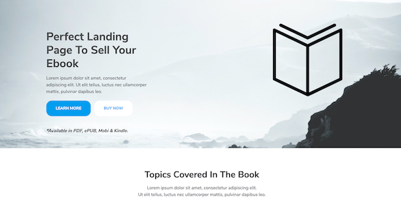 E Book Landing Page