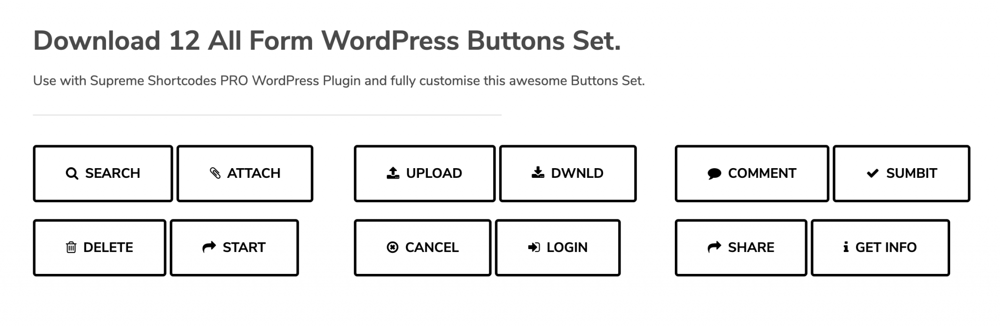 12 Form WordPress Buttons - Supreme WP