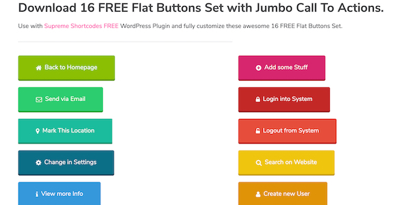 16 FREE Flat Buttons Set