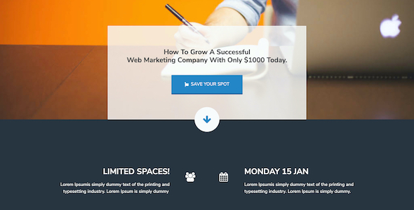 FREE Webinar Landing Page VC
